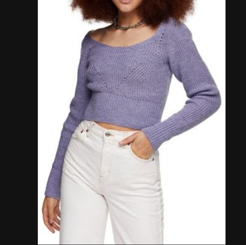 Host Pick🪻Lavender Cropped Sweater